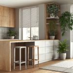 moderne keuken met veel planten