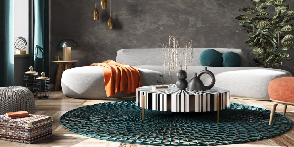 moderne art deco woonkamer