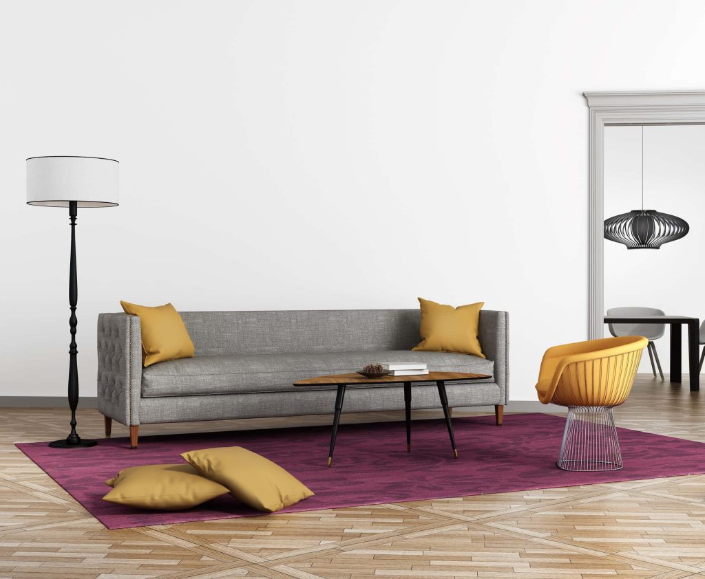 Paars design vloerkleed